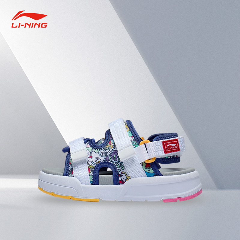 Lining/李宁正品夏季新款儿童休闲百搭透气轻便运动凉鞋YKKT010-4