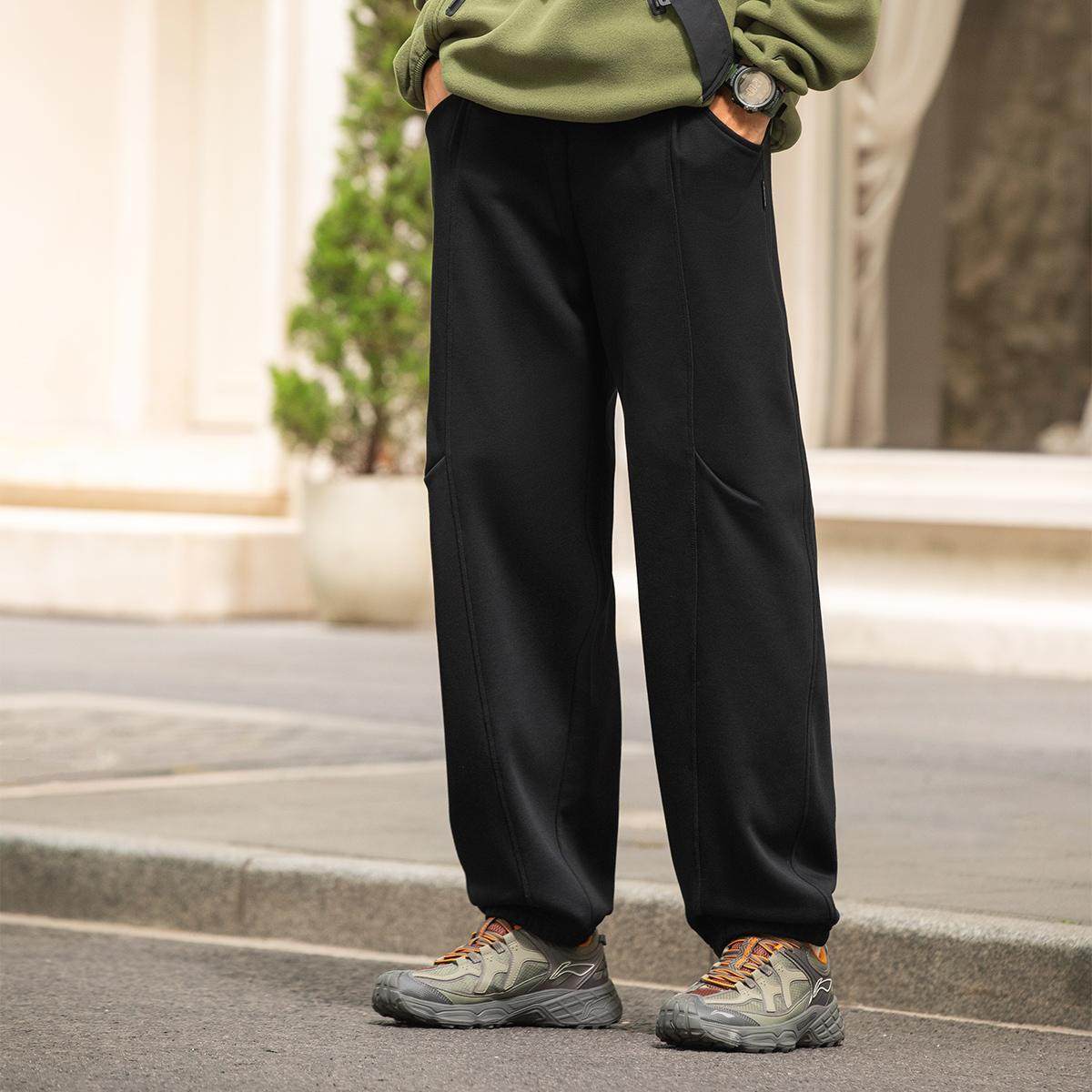 李宁正品户外CF溯男子束脚加绒保暖抗静电宽松香蕉裤卫裤AKLVB69,运动服/休闲服装,运动长裤,淘宝优惠券,粉丝福利购,淘宝优惠卷