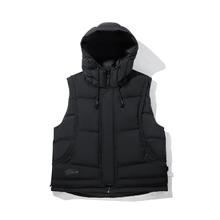 李宁正品x 成龙联名功夫系列男子防泼水宽松连帽羽绒马甲AMRV049