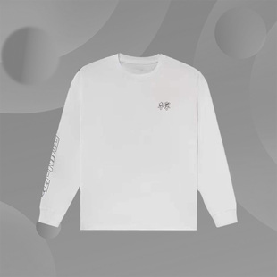 潮流印花宽松圆领长袖 男子运动休闲时尚 T恤AHSS019 新款 李宁正品