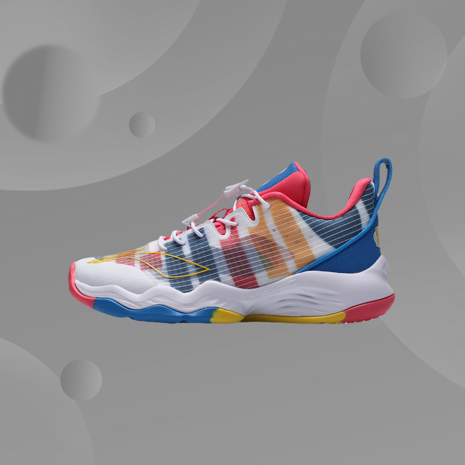 李宁男女童音速8low低帮网面专业透气减震耐磨运动篮球鞋YKBR042