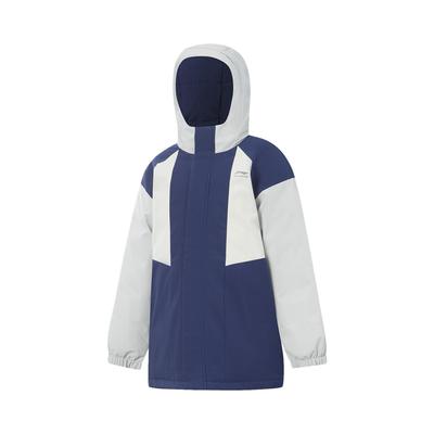 李宁正品冬季新款男女大童经典休闲运动训练连帽羽绒服YYMV119