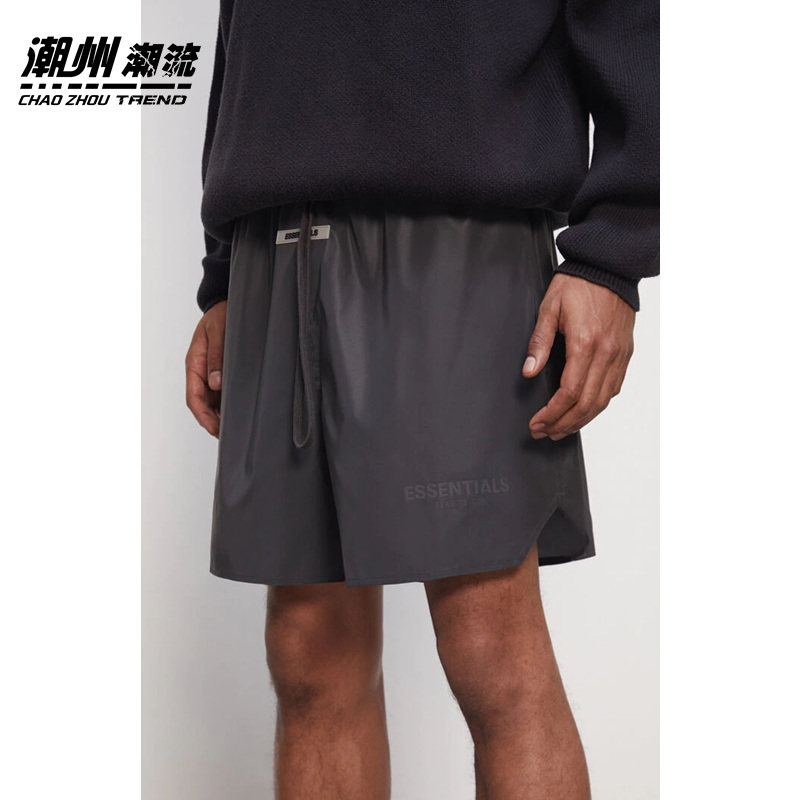 尼龙镭射反光短裤薄款