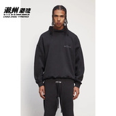 高领卫衣无帽 FOG 皮标复线 God Essentials反光胸口LOGO Fear