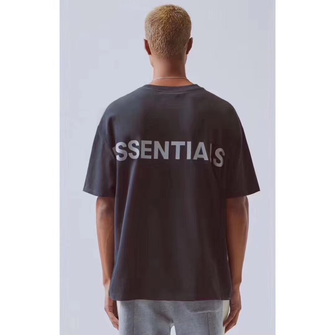 fog fear of god essentials老款反光花卉字母图案短袖tee潮流t恤
