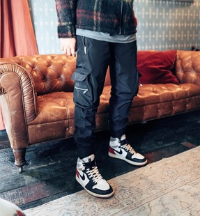 CARGO PANTS 抽绳束脚拉链魔术贴工装 现货 长裤 20FW 裤 NOMUITAI