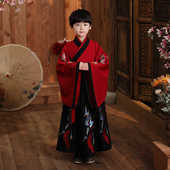 唐装 春夏季 三字经表演服书童儿童六一演出服 大袖 汉服男童国学服装