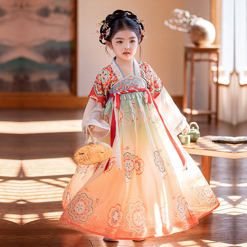 汉服女童连衣裙夏季2025新款儿童唐装仙气中国风春秋古风超仙古装