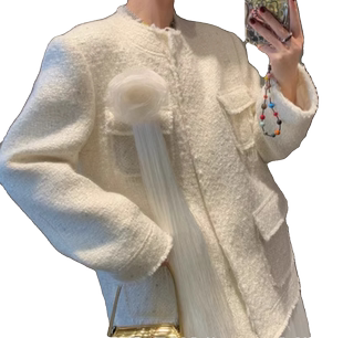 周美美同款  PureWhite高级质感流苏胸花搭配外套精致衣服配饰