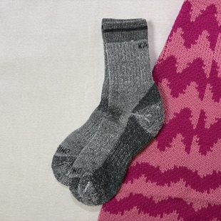 保暖抗寒袜 中筒全毛圈靴筒袜 M码 凯某石80美利奴羊毛加厚雪地袜