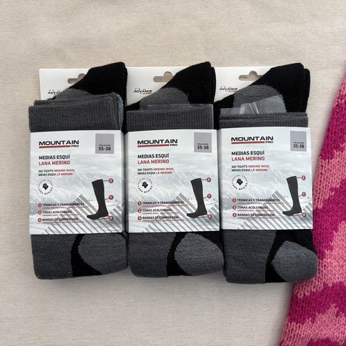 35-38码专业山地滑雪美利奴羊毛袜户外滑雪装备冬季保暖加厚长筒