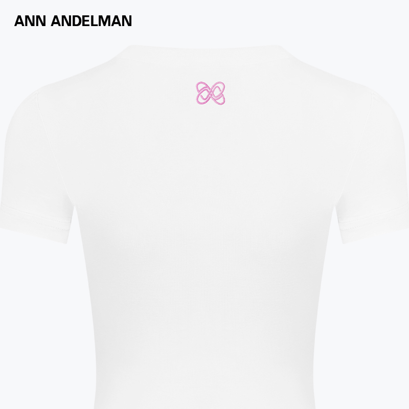 ANN ANDELMAN官方直营2025年新款套头短袖上衣520涂鸦爱心修身T恤