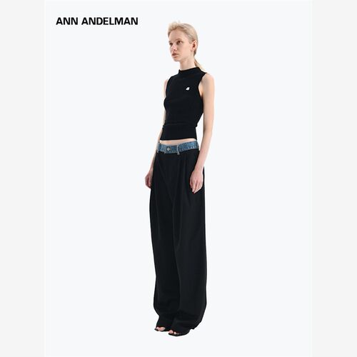 【明星同款】ANN ANDELMAN官方直营 牛仔腰头拼接西裤直筒长裤
