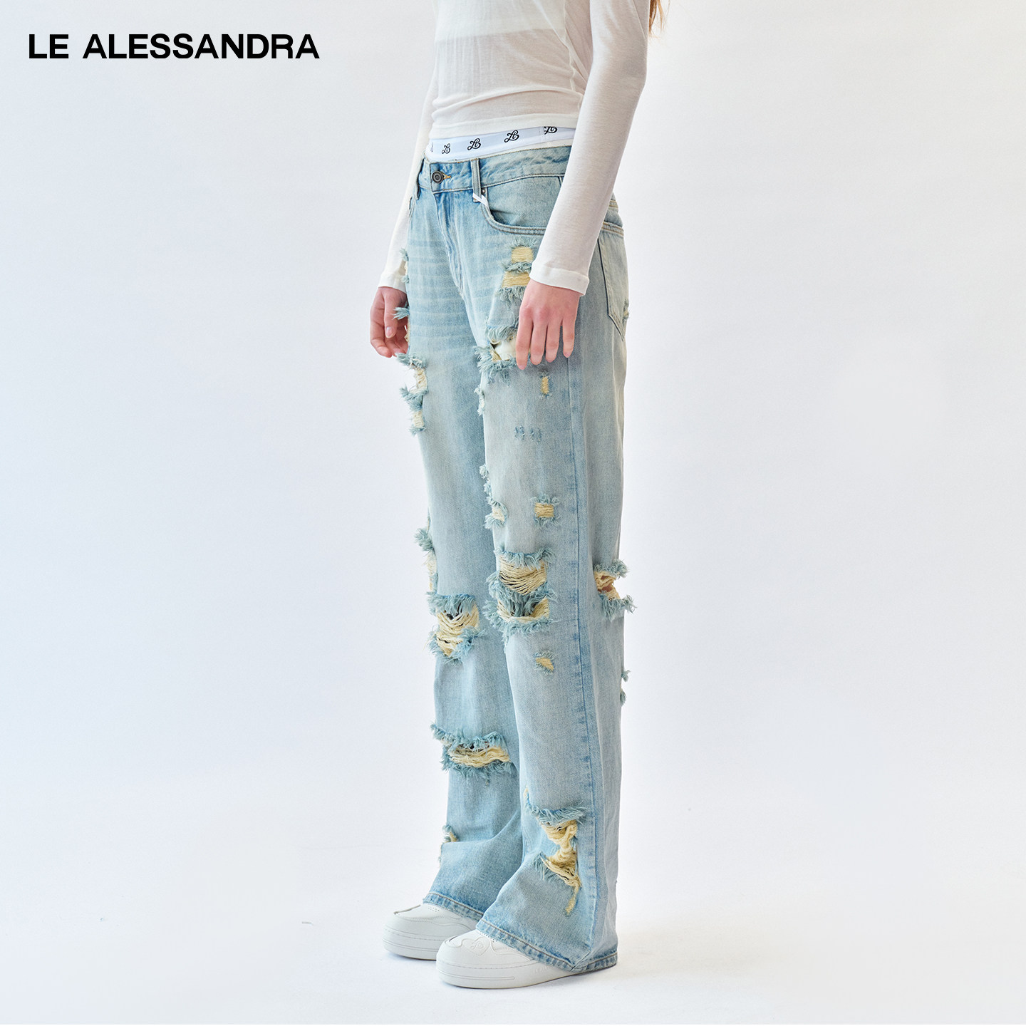 品牌直营LEANDR浅蓝破