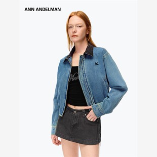 【名星同款】Ann andelman官方直营覆古翻领牛仔夹克牛仔短夹克