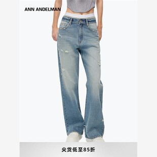 【明星同款】Annandelman官方直营贴两件式松紧带腰牛仔裤女
