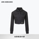 ANN ANDELMAN官方直营2025新品 深灰色设计感牛仔洗水收腰短外套女