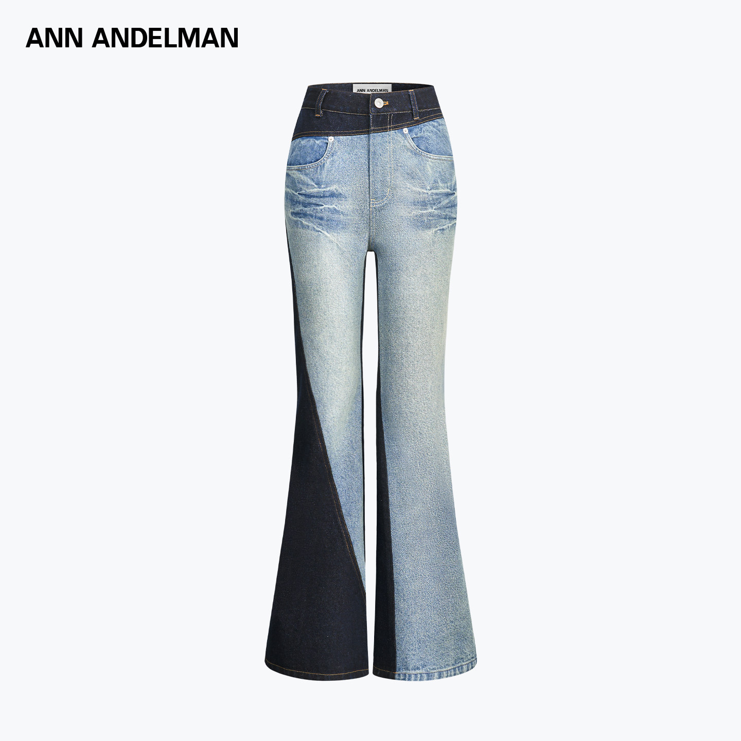 ANNDELM撞色拼接微喇叭