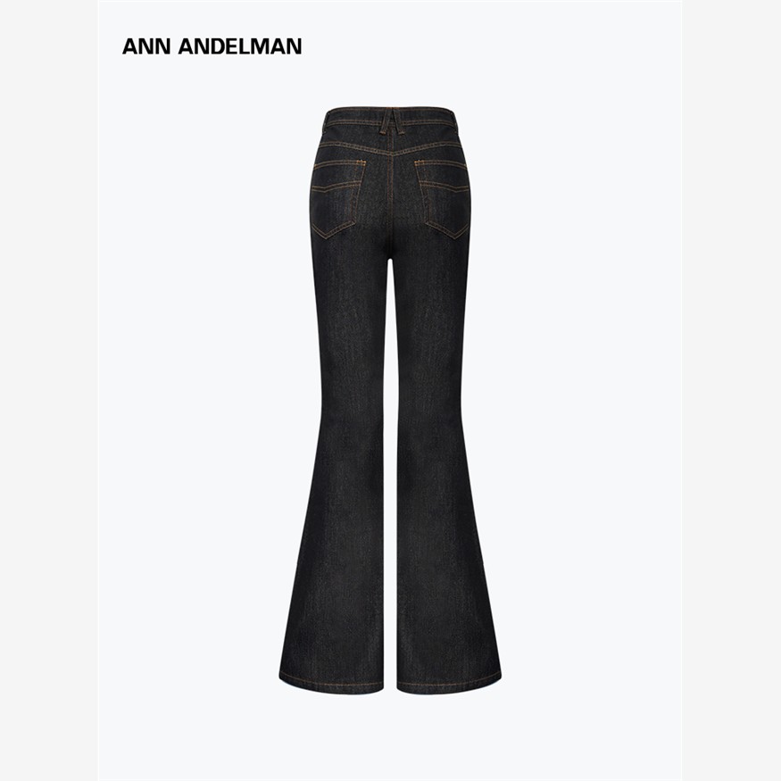 ANNDELM微喇牛仔裤女秋