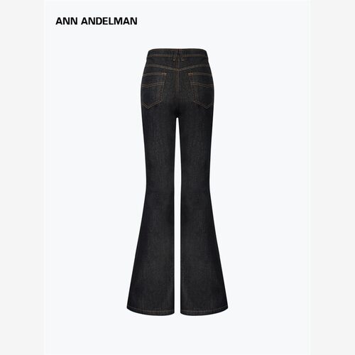 ANNDELM微喇牛仔裤女秋