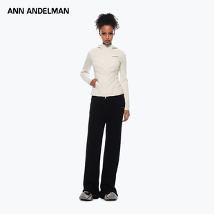 ANN ANDELMAN运动系列轻薄羽绒服女冬季拼接连帽修身短款保暖外套
