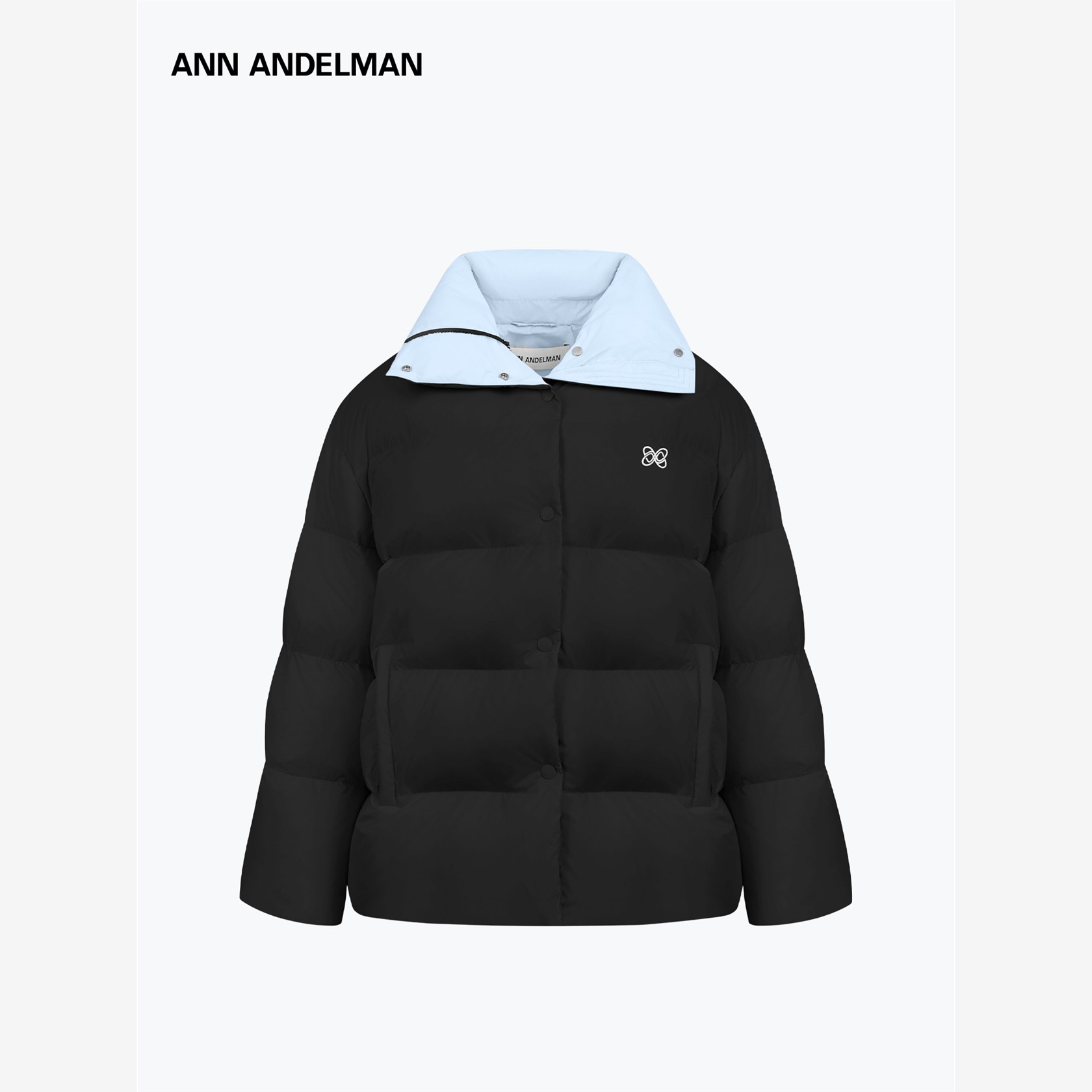 ANNDELM中长款撞色羽绒