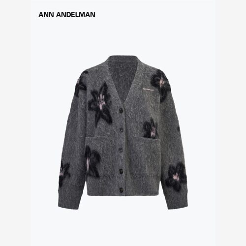 ANNDELM毛衣大开衫花卉