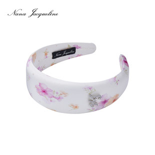 NanaJacqueline夏季新款钻饰logo印花发箍女高颅顶时尚高级感头饰
