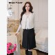 新品 Maison Wester2025冬季 黑色高腰开衩半身裙