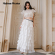 Maison 饰半裙 白色肌理感褶皱叠层蝴蝶结装 Wester2025年夏季 新款