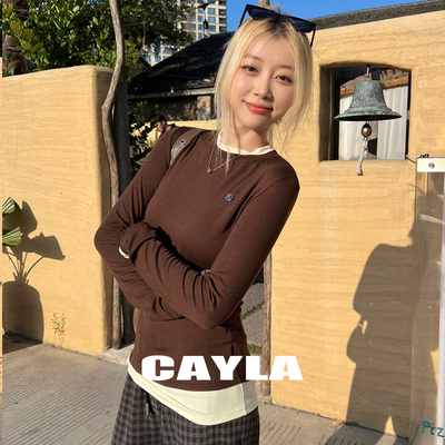 CAYLA设计感假两件百搭绵