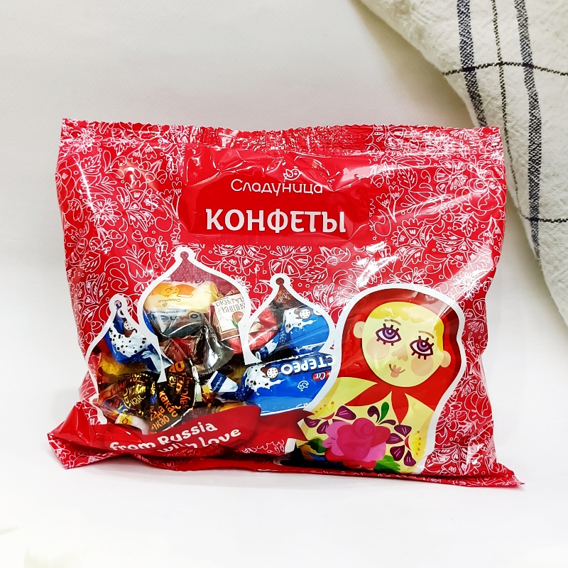 俄罗斯俄宝多牌混合巧克力味糖果零食喜糖年货多种口味混装500克