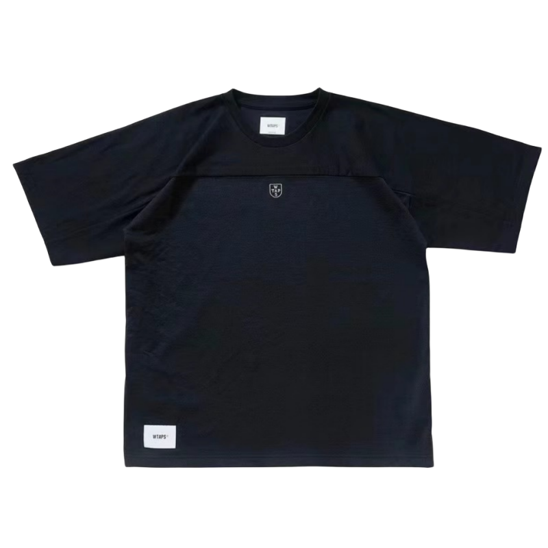 WTAPS CRST 24SS日系字母分割拼接刺绣宽松圆领重磅短袖T恤