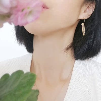 5Octobre耳环镶钻精致法式