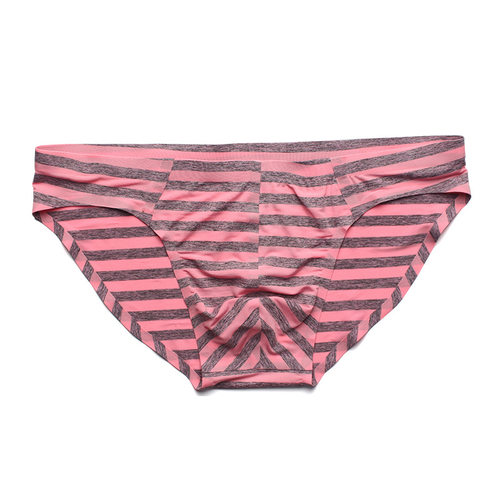 冰丝青年条纹性感薄款三角内裤
