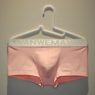 男士 透气舒适纯色四角裤 内裤 青年薄款 头 低腰纯棉男平角裤 3件夏季