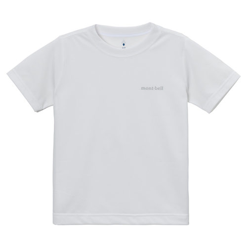 montbell儿童纯色小logo速干短袖