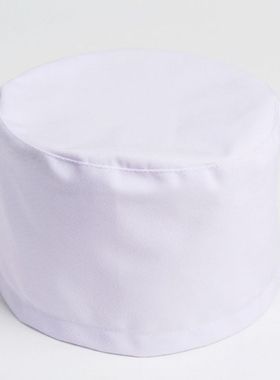 升级版男女白色帽医师帽圆帽护士帽大夫帽松紧调节帽白色帽子圆帽