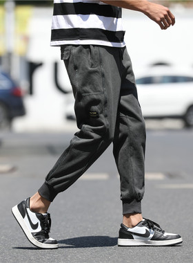 日系潮牌宽松小脚收口束脚工装休闲裤ins潮流嘻哈学生篮球卫裤潮