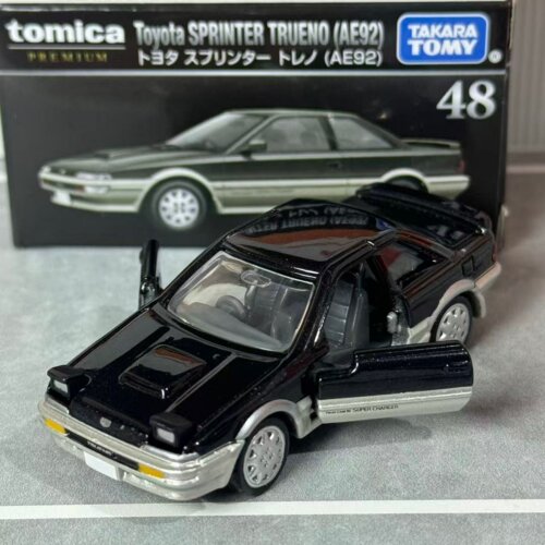 TOMY多美卡黑盒TP48丰田 AE92 Sprinter Trueno 合金车模收藏摆件