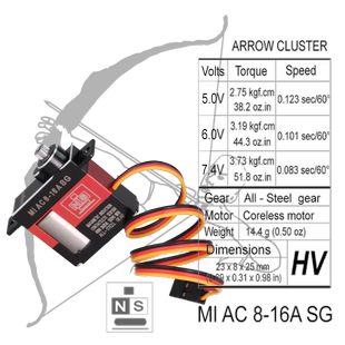 BLUEARROW蓝箭 磁传感 全钢齿 全金属壳舵机 MI AC 8-16A SG