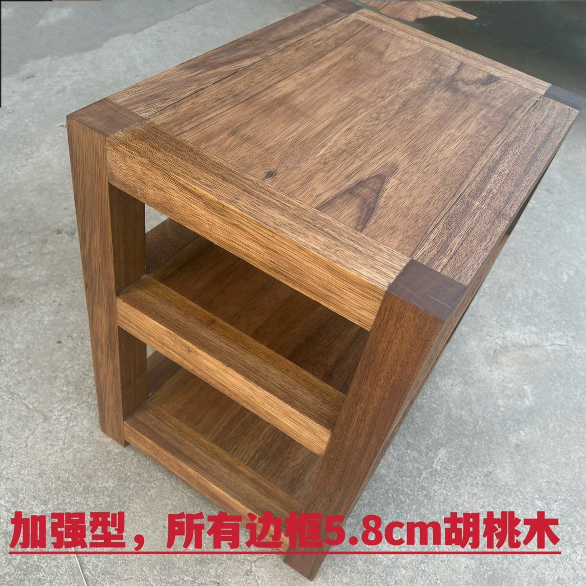 加强加粗实木音响机柜胡桃机柜机架柚木汇声音箱功放HIFI卯榫发烧