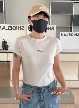 现货C58640显瘦短袖 诗歌兰女装2026夏款气质弹力圆领数字T恤女