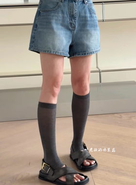 C26556显瘦短裤诗歌兰女装2026春夏款百搭蓝色刺绣口袋牛仔短裤女