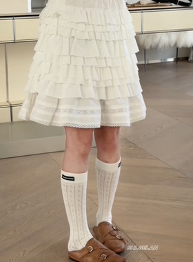 16585蛋糕裙诗歌兰欧货女装2026早春款 气质百搭甜美木耳边半裙女