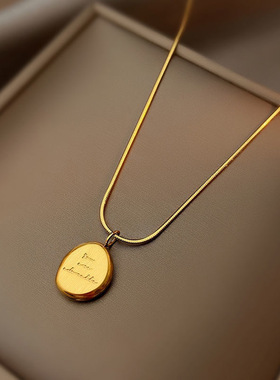 韩版气质钛钢镀18K金闺蜜项链女