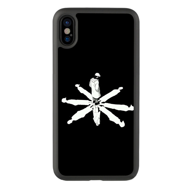 适用于8卡通14孤独患者背影iPhone13手机壳15Promax7plus保护套xr