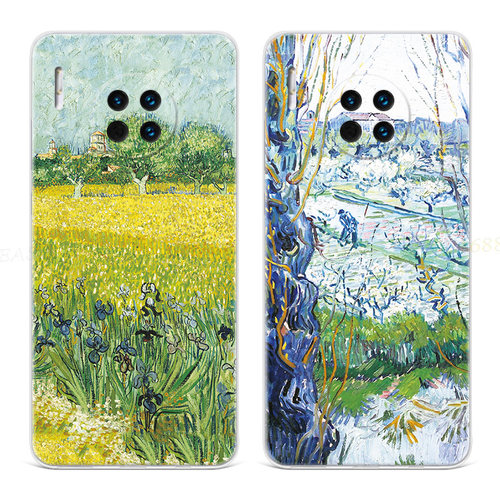 田园油画适用华为mate60手机壳40pro+50世界名画20x艺术10e9抽象8 - 封面