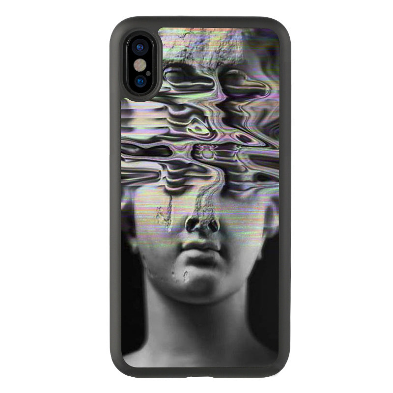 适用于欧美14搞怪雕像iPhone13手机壳15Promax保护套xs创意玻璃xr