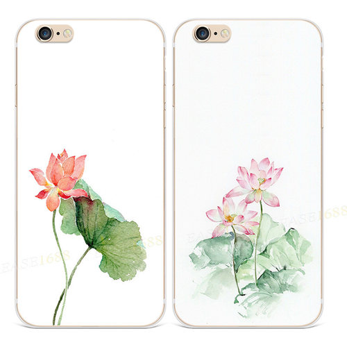 简约荷花XR适用iPhone8plu